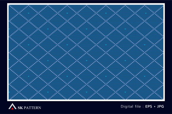 Review: Blue Knitted Pattern Vector for Embroidery