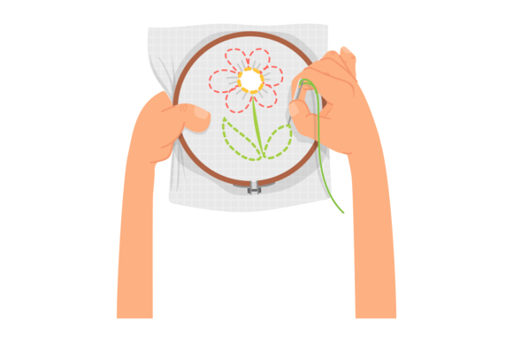 Review: Embroidery Craft Hands Sewing Flower