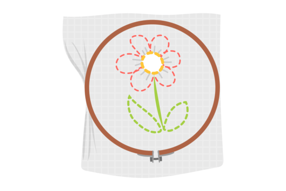 Review: Embroidery Icon Stitched Flower on Hoop