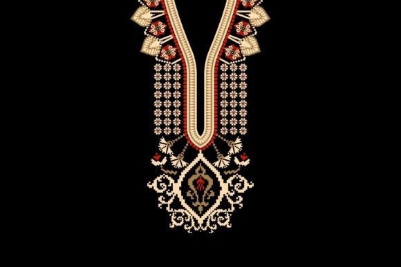 Reviewing Beautiful Knitted Neckline Embroidery