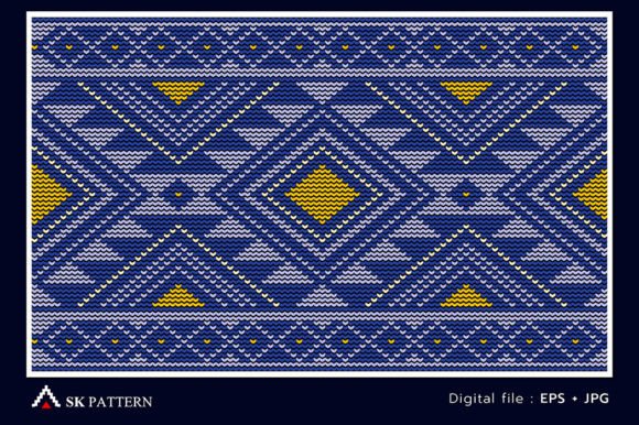 Reviewing Blue and Orange Embroidery Pattern for Holiday Sales