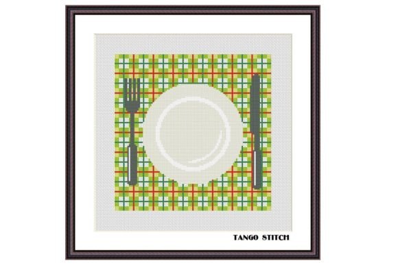 Reviewing Green Table Mat Kitchen Plate Embroidery