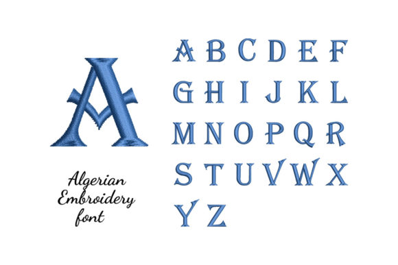 Reviewing the Algerian Embroidery Font Bundle